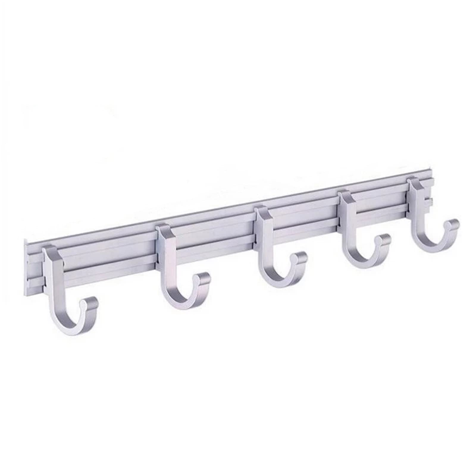 Ylfkwlhrw Silver Towel Hooks Wall Mounted Bathroom Kitchen Wall Hanging Door Back Row Hook For Bathroom Door Kitchen