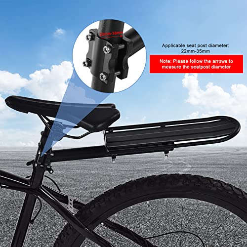 CJHZQYY-Gepaecktraeger-Mountainbike-Fahrrad-Gepaecktraeger-Hinten-Verstellbar-20-Zoll-Gepaecktraeger-Fahrradsitz-Kinder-Hinten-Maximalbelastung-10-KG-Schwarz-Fahrradgepaecktraeger-Aluminiumlegierung