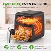 NutriChef Freidora de aire de vidrio de 4.2QT | 9 modos de cocción preestablecidos | Recipiente de vidrio para freír para mejores resultados de cocción | Cocine bistec, pollo, pescado, verduras, papas fritas y más | Control de temperatura y temporizador | Negro 4