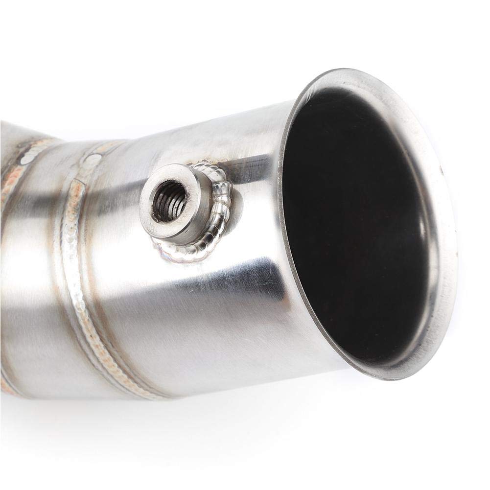 Escape del convertidor catalítico Adaptador de escape de motocicleta Tubo medio Tubo de enlace medio Ajuste para YZF-R1 2009-2014