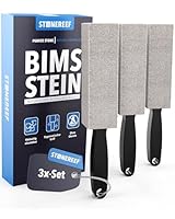 Urinsteinentferner extra stark [3x Bimsstein Toilettenreiniger mit Griff] Reinigungsstein Toilette gegen Urinstein, Kalk & Braunstein – WC Bimsstein für randlose Toiletten – natürlich & ohne Chemie