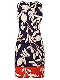 apart fashion gmbh hamburg Vorn plissiertes Taillenband ApartFashion Damen Kleid Dress, Rot-Multicolor, 38 EU