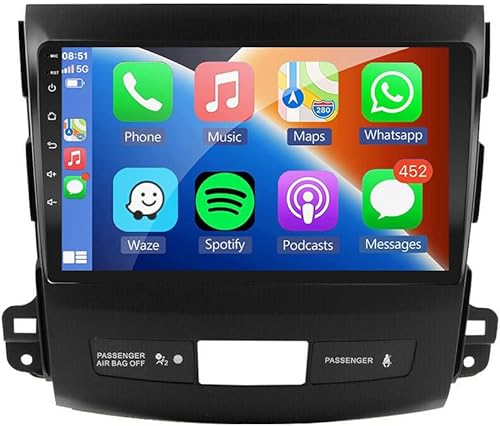 Android 13 para Mitsubishi Outlander Radio 2006-2012 con pantalla táctil IPS Unidad principal de navegación GPS DSP incorporado Carplay Android Auto
