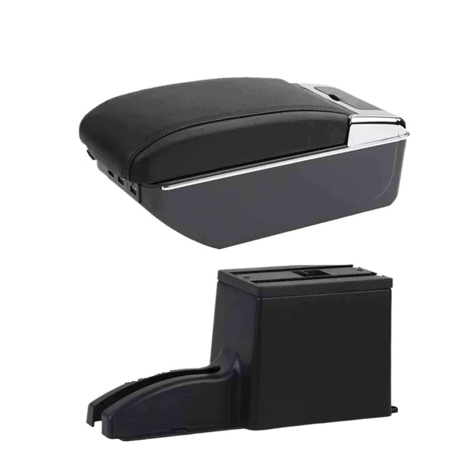 Ggwqoops Car Armrests For Lada For Granta For Kalina Car Storage Box Interior Retrofit Accessories Armrest Box(C black line 7USB)