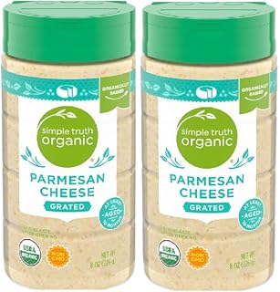 Organic Parmesan Grated Cheese (2 bottles, 8 oz. each)
