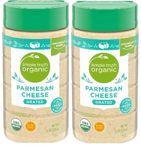 Organic Parmesan Grated Cheese (2 bottles, 8 oz. each)