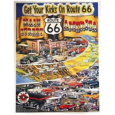 ルート６６ポスター Amazon.co.jp: ルート66 ROUTE66 ポスター 復刻 世田谷ベース