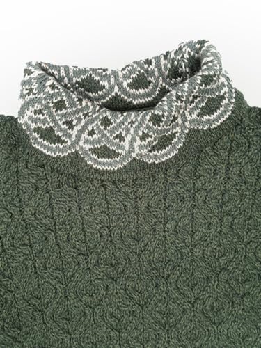 Aran Crafts Ranelagh Jacquard Sweater 100% Merino Wool, Made in Ireland3