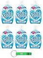 Confezione da 6 pezzi Paglieri Mon Amour Blu Mare Profuma Bucato, profumo di bucato, 220 ml + portachiavi Beni Culinari