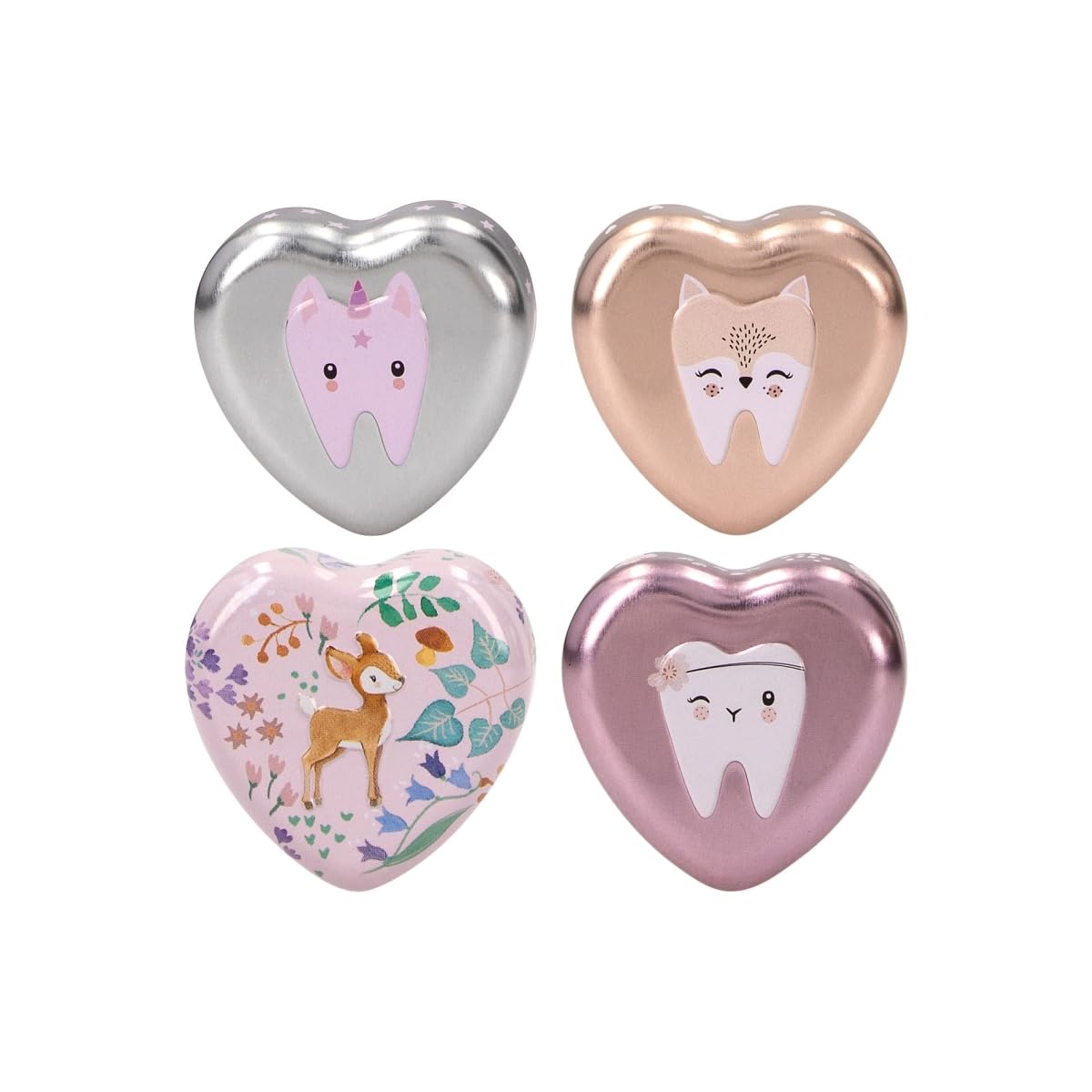 Depesche 12736 Princess Mimi Tin Storage Box for Milk Teeth and Other Small Items