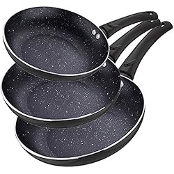 Sartenes Renberg Aluminio Forjado Renberg Molen Set de 3 sartenes, Aluminio, Negro, 28 cm, 3 Unidades