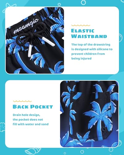 Image of maamgic Boys Swim Trunks with Compression Liner Toddler Stretch Swim Shorts