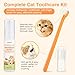 ulroyda Enzymatic Cat Toothpaste Kit – Roast Chicken Flavor Dental Care for Cats & Kittens | Fights Plaque, Tartar & Bad Breath | Includes Toothbrush & Finger Brush, 1.06 oz