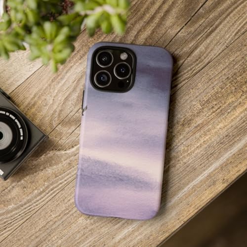 Coque rigide mate iPhone 16 Pro Max oiseau solitaire ciel violet antichoc