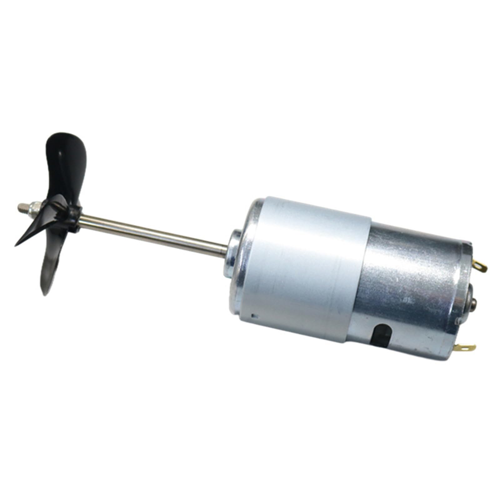 Motores de 12 V con hélices dobles de 60 mm hacia adelante y hacia atrás para control flexible de barcos, acero de alta velocidad, bajo consumo de energía, motor de eje largo de barco de cebo
