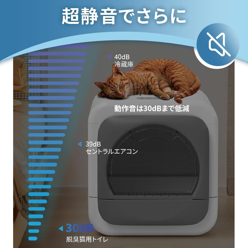 Amazon | RioBuds 自動脱臭 猫 トイレ 大型 猫砂盆 本体