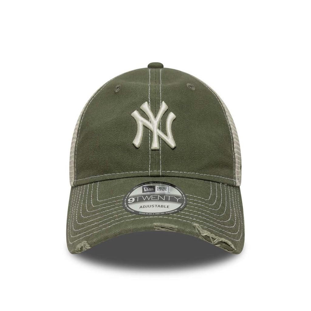 New Era MLB 9TWENTY Cotton Canvas Trucker Cap New York Yankees Green