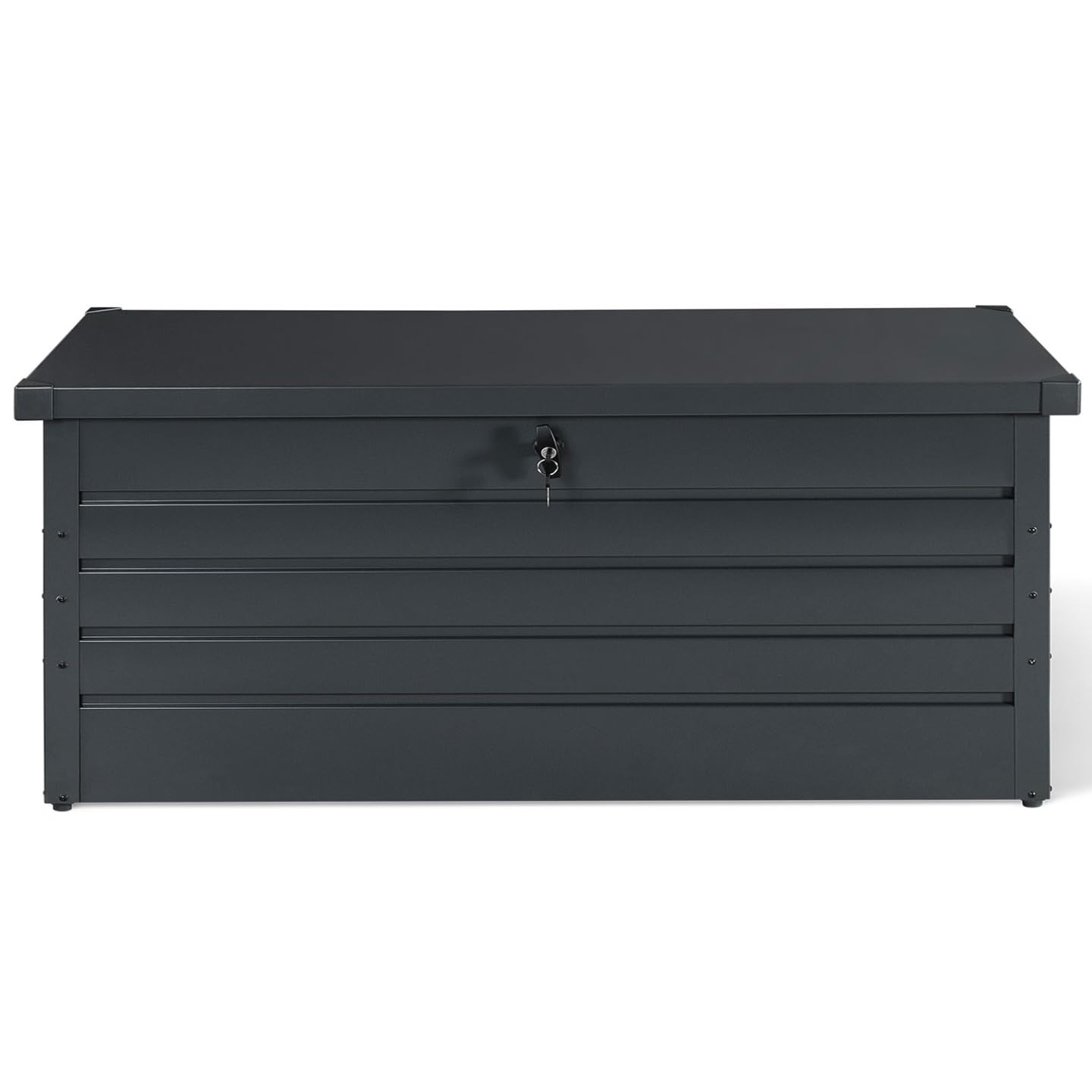 Cassetta da Giardino in Metallo con Serratura Grigio Antracite 600L 165x70x63 cm