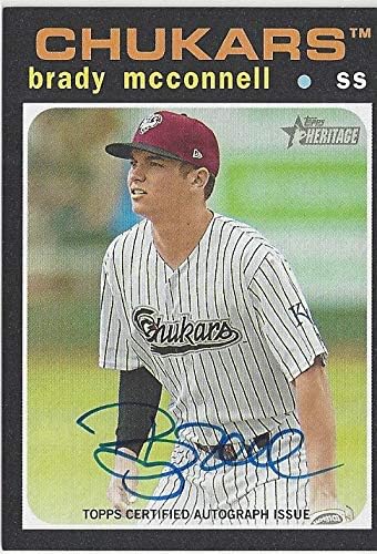 Brady McConnell Autographed Real Ones Autographed Collectible Baseball Card - 2020 Topps Heritage Minors Baseball Card #ROA-BM (Kansas City Royals) Free Shipping