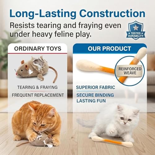 Hisopos de algodón para gatos con hierba gatera pack de 6 palitos 6