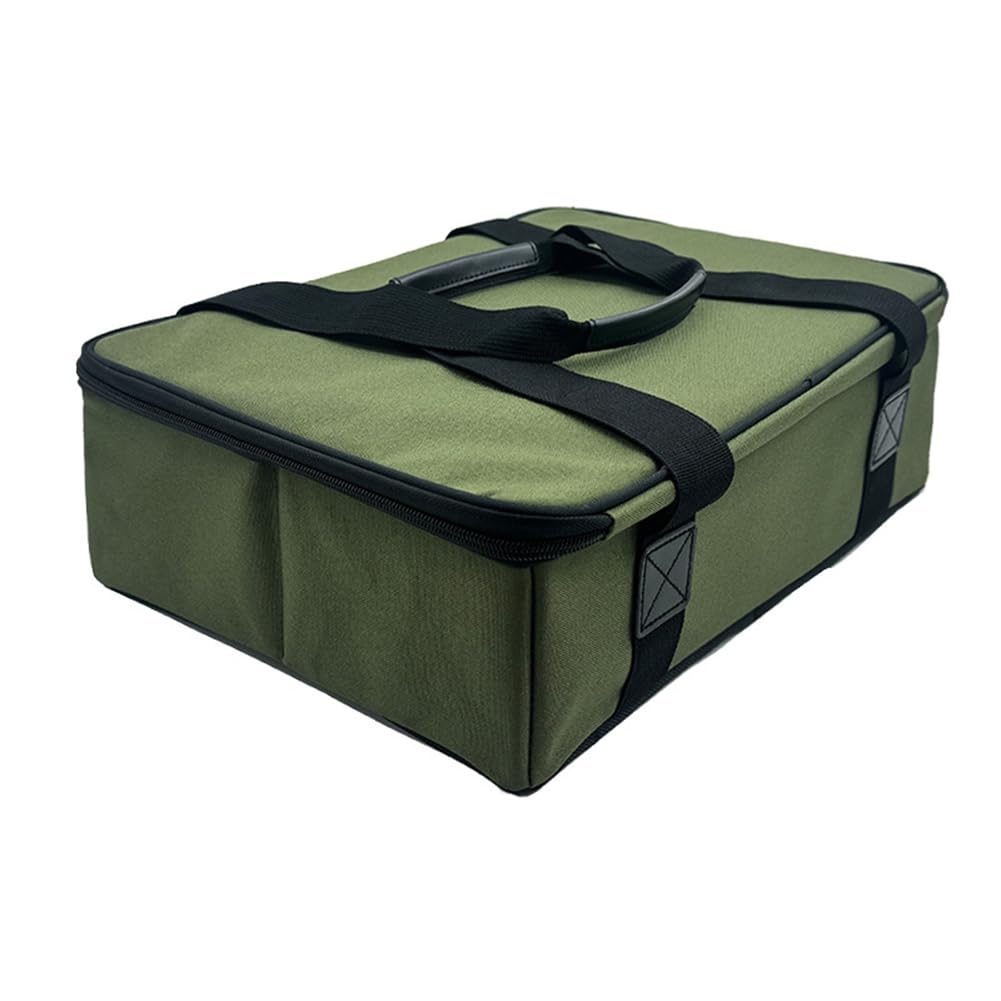 Sac de Rangement en Tissu Oxford pour Camping en Plein Air. Sac de Rangement Portable Multifonctionnel pour Ustensiles de Cuisine de Pique-Nique. Dimensions : 37 * 27 * 12 cm