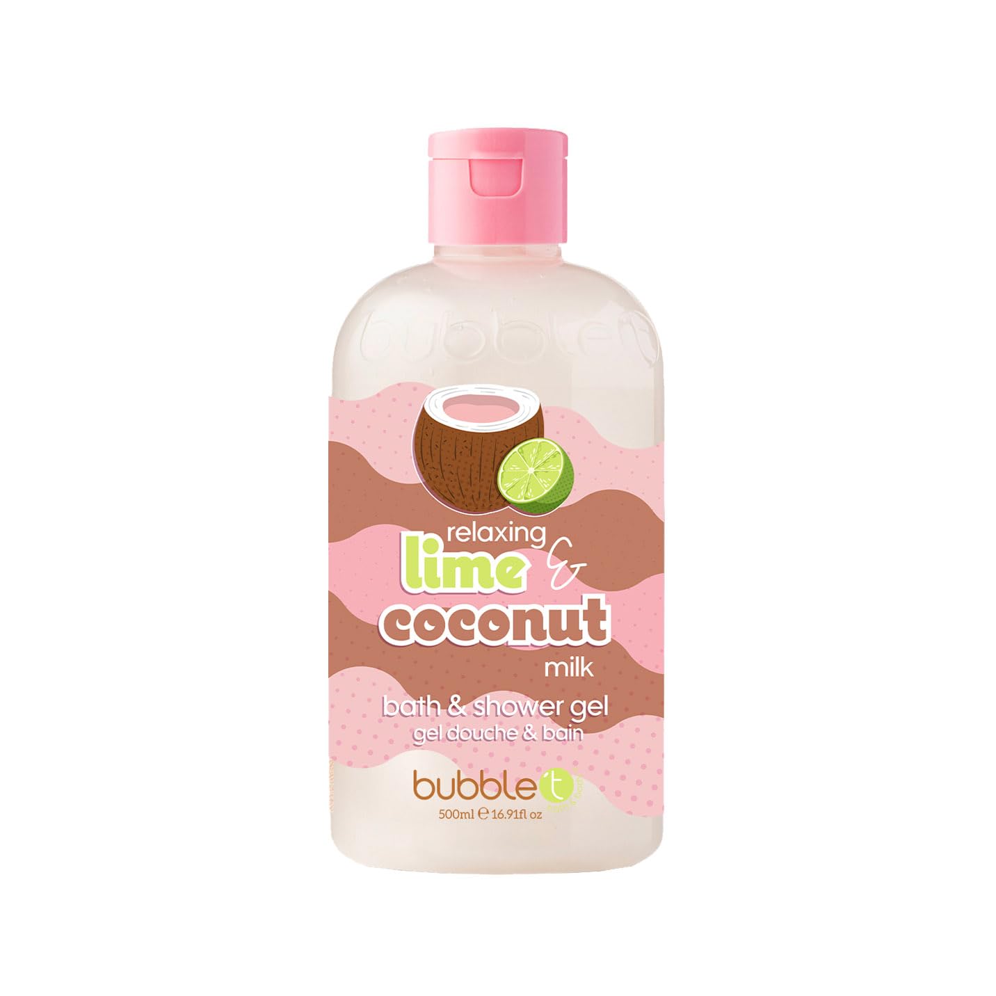 Bubble T Cosmetics Coconut & Lime Smoothie Bath & Shower Gel, Packed with Fruity Extracts to Nourish & Hydrate Skin, 500ml