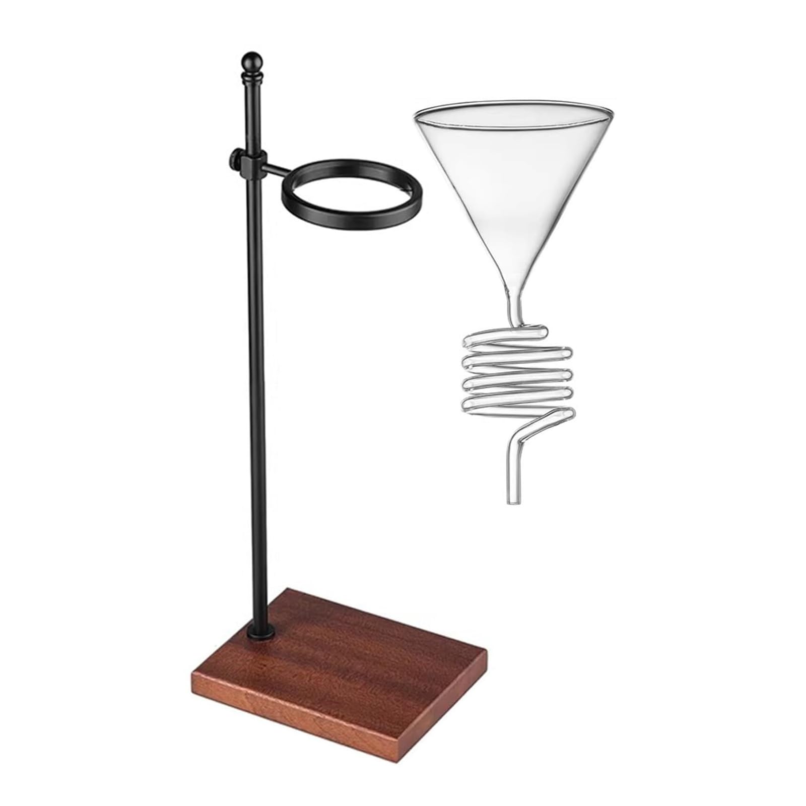 Juego de cafetera de vertido, gotero de café en espiral, filtro reutilizable, para el hogar, la oficina y al aire libre