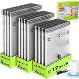 Bolsa Vacio Ropa Con Bomba EléCtrica,12 Bolsas Para Guardar Ropa (4 Grandes,4 Medianas,4 PequeñAs),Compresión Bolsas de Vacio,Reutilizables Para El Almacenamiento De Temporada Y ArtíCulos De Viaje