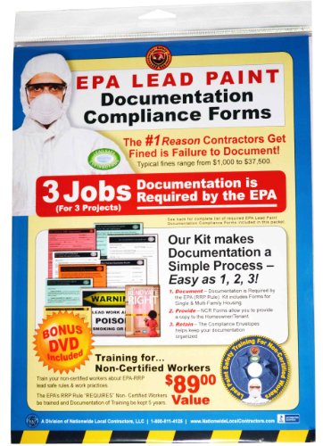 EPA Lead Paint Documentation Kit, for 3 Jobs