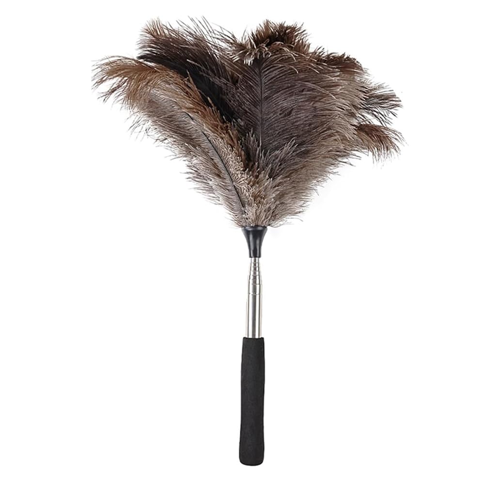 CTRLZS Extendable Ostrich Feathers Duster Feathers Long Handle Reusable for Cleaning Ceiling Fan