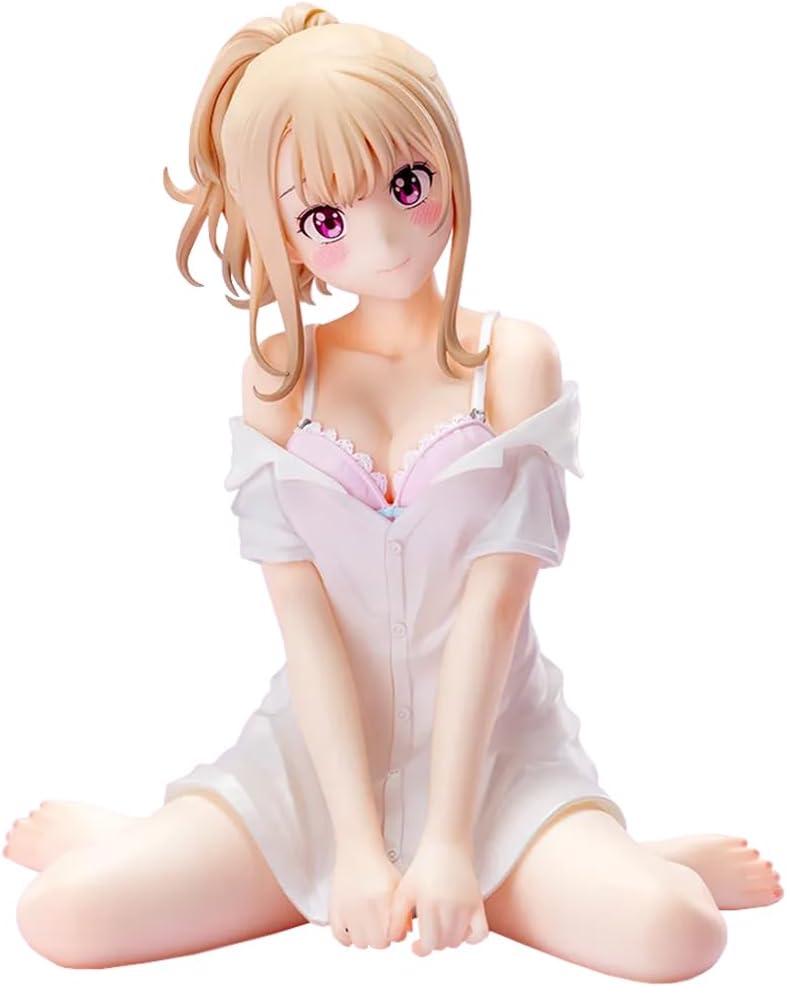 Original Painting Figure Mona Kawai Figure Sitting Pose Pyjamas Anime Girl Figurine 14cm Anime Illustration Figures Model Collectibles Gift
