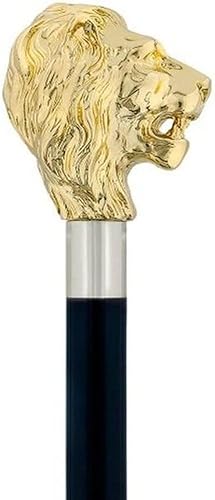 Miniatura 3 de Bastón victoriano completo hecho a mano con diseño de cabeza del rey del bosque y con acabado de latón, para bastón de adultos, artículos de regalo