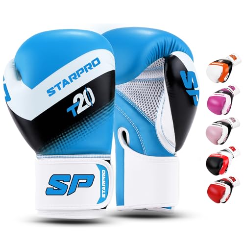 Starpro T20 Kids Boxing Gloves with Safety, Comfort & Style for Young Champions - Multiple Sizes & Colors for Girls & Boys