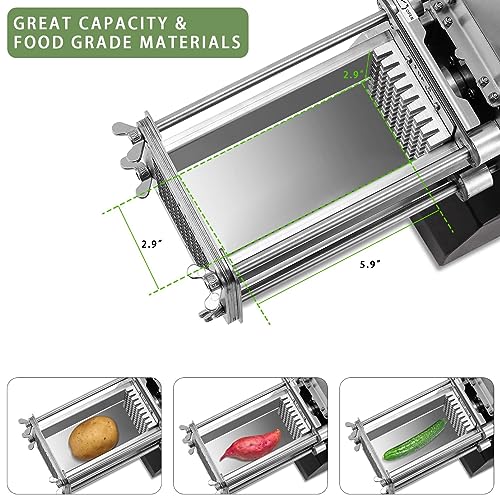 Cortadora de papas eléctrica en acero inoxidable miniatura 4