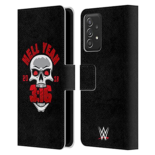 Étui Cuir Samsung Galaxy A53 5G WWE Évite les Rayures d'Écran avec Rangement Carte Bancaire Intégré