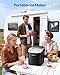EUHOMY Countertop Ice Maker Machine with Handle, 26lbs in 24Hrs, 9 Ice Cubes Ready in 6 Mins, Auto-Cleaning Portable Ice Maker with Basket and Scoop, for Home/Kitchen/Camping/RV. (Black)
