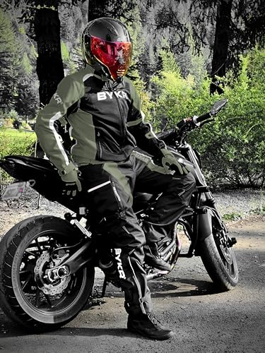 Image of BYKR Mesh Motorcycle Jacket For Men Dual Sports Adventure Breathable Riding Protective Motorbike Jackets Enduro CE Armored