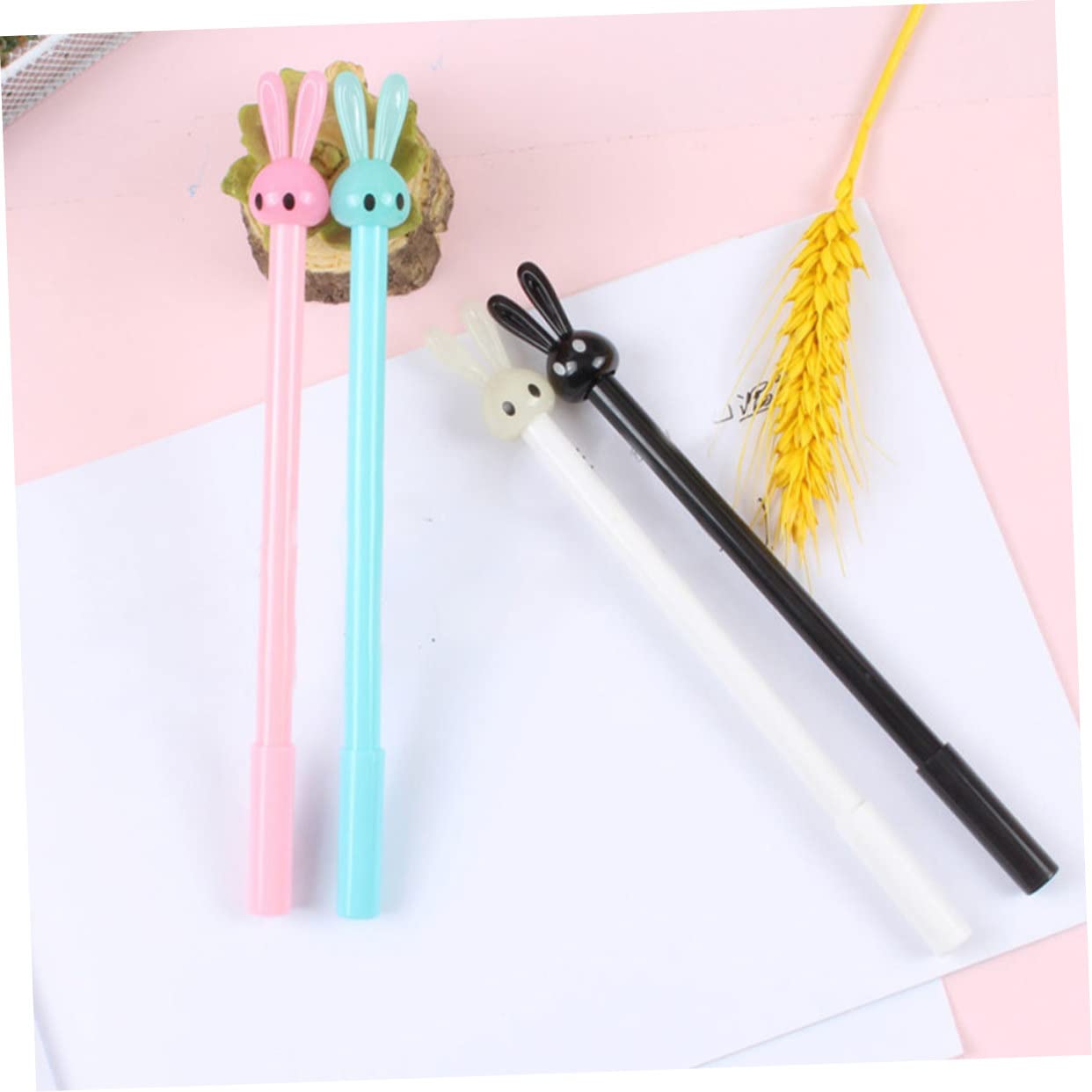 Uonlytech Penna Gel Coniglio 36 Pezzi in Plastica, Scrittura Fluida | Decorazioni Scuola, Stile Cartone Animato, Impugnatura Comoda per Uso Quotidiano, Set Leggero per Festa