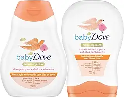 Kit Shampoo e Condicionador Baby Dove Cabelos Cacheados Hidratação Henriquecida 200ml