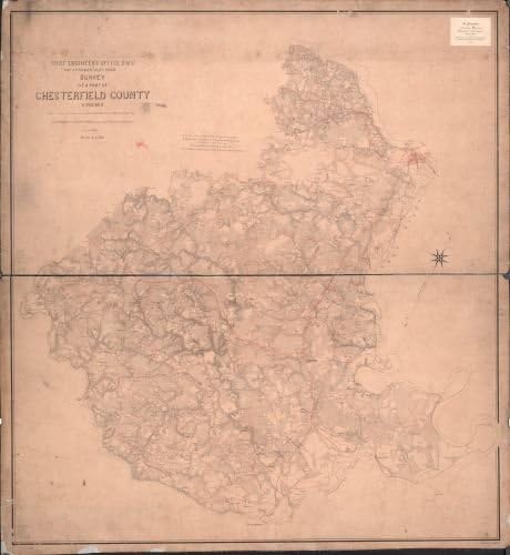 Amazon.com: 1863 Map Survey of a Part of Chesterfield County, Virginia