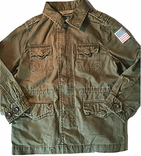 POLO RALPH LAUREN Boy's Military Jacket Coat USA Flag (6T, Military)2