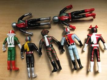 Amazon.co.jp: 昭和の懐かしい栄光の7人ライダーソフビ7体セット