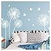 Produktbild Wandora Wandtattoo 4 Pusteblumen Schmetterlinge I weiß L-Set I Kinderzimmer Flur Wohnzimmer Schlafzimmer Wandsticker Sticker Aufkleber Wandaufkleber W1509