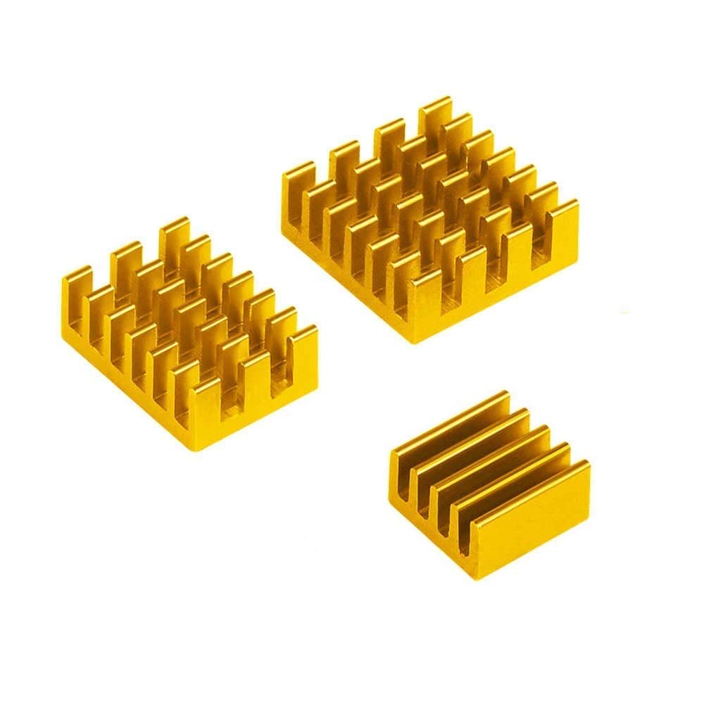 REES52® Aluminium Heatsink for Raspberry Pi 4 Model B - Pack of 3 PCs - Raspberry Pi heatsink (Gold) (B08CSWDNZD) Amazon Price History, Amazon Price Tracker