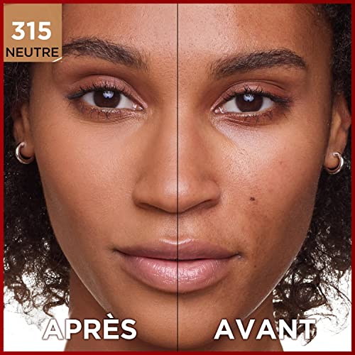 L'Oréal Paris - Fond de Teint Mat Haute Couvrance Waterproof - Longue Tenue - Léger & Matifiant - SPF 25 - Infaillible 32H Matte Cover - Teinte : 315 Sous-Ton Neutre - 30 ml