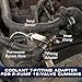 GlowShift Water Coolant Temperature Sensor T-Fitting Adapter Compatible with Dodge Ram 12-Valve Cummins 1994-1998 - 1/8-27 NPT Sensor Port - Includes Hose Clamps