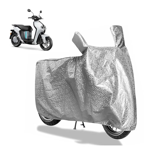 Image of Sulfar Bike Cover for Yamaha EC-05 / Neo EV (EV) (Electric Scooter) | Waterproof, Dustproof & UV Protected | All Weather Two Wheeler Cover (Silver) New 2026 Variants