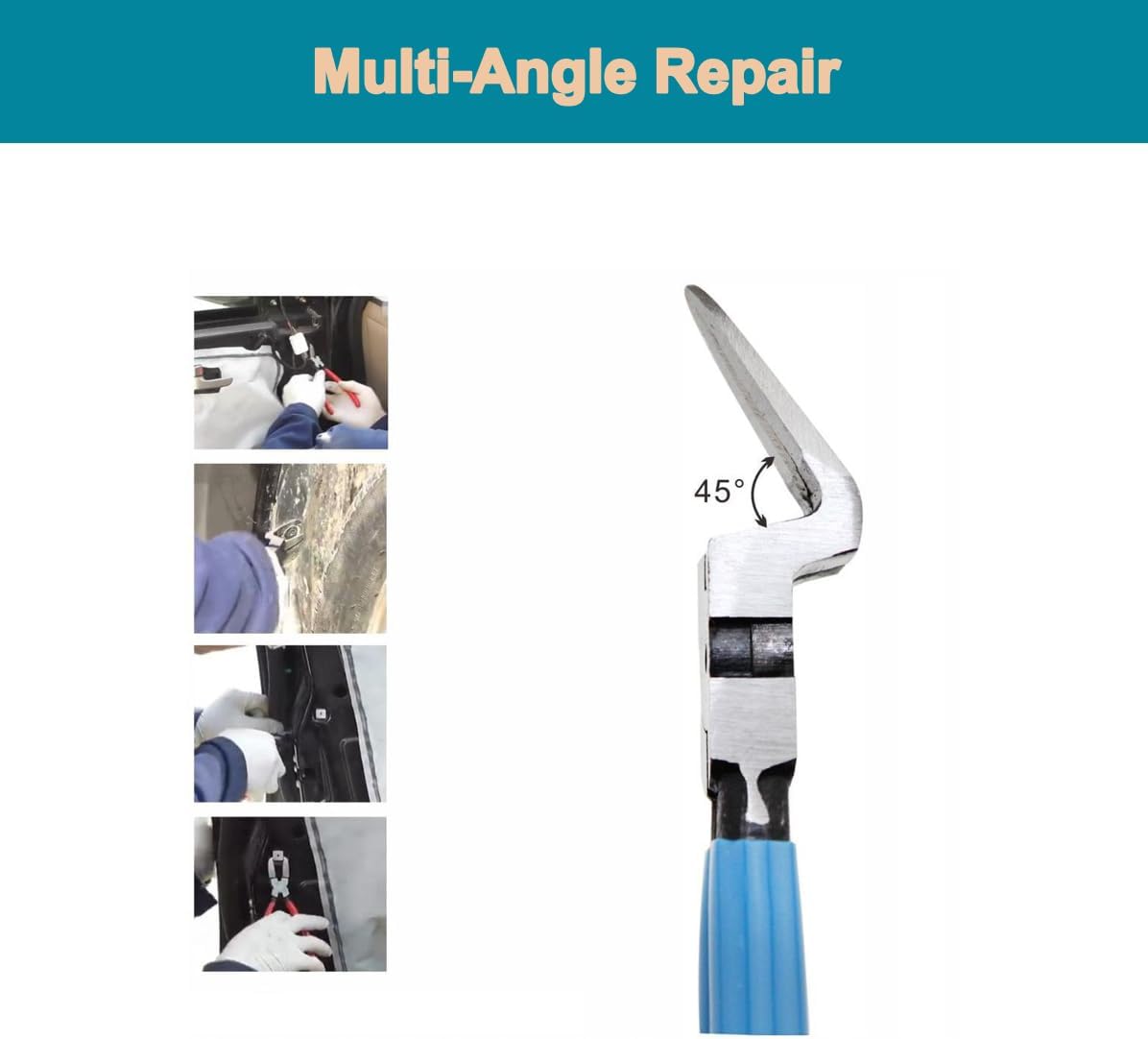 Panel Clip Pliers, Mutipurpose Diagonal Cutting Pliers,Car Door Panel Trim Clip Removal Plier Tool Rivet Clip Fastener Remover (Blue)