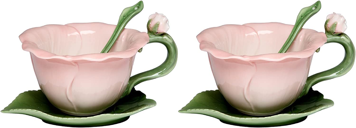 Teiera Con Farfalla Su Rosa | Ceramica Dipinta A Mano | Regalo Elegante 20 Cm