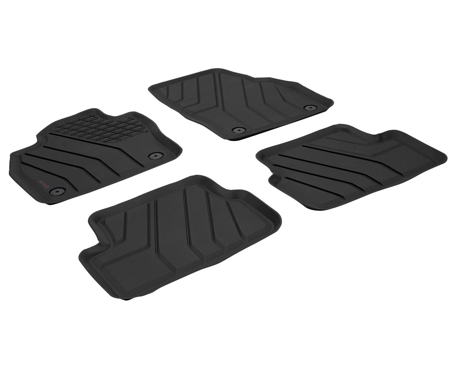 Premium Gummi Fußmatten mit Rand passend für Seat Arona ab 11/2017/Seat Ibiza ab 6/2017 (6F) AURADO AU47000013 Automatten